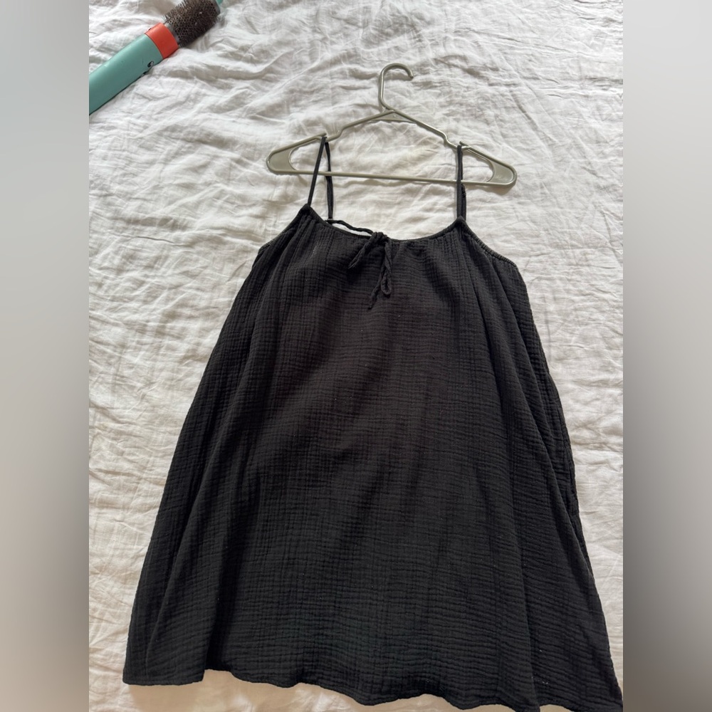 H&M black babydoll Sleeveless dress with bow